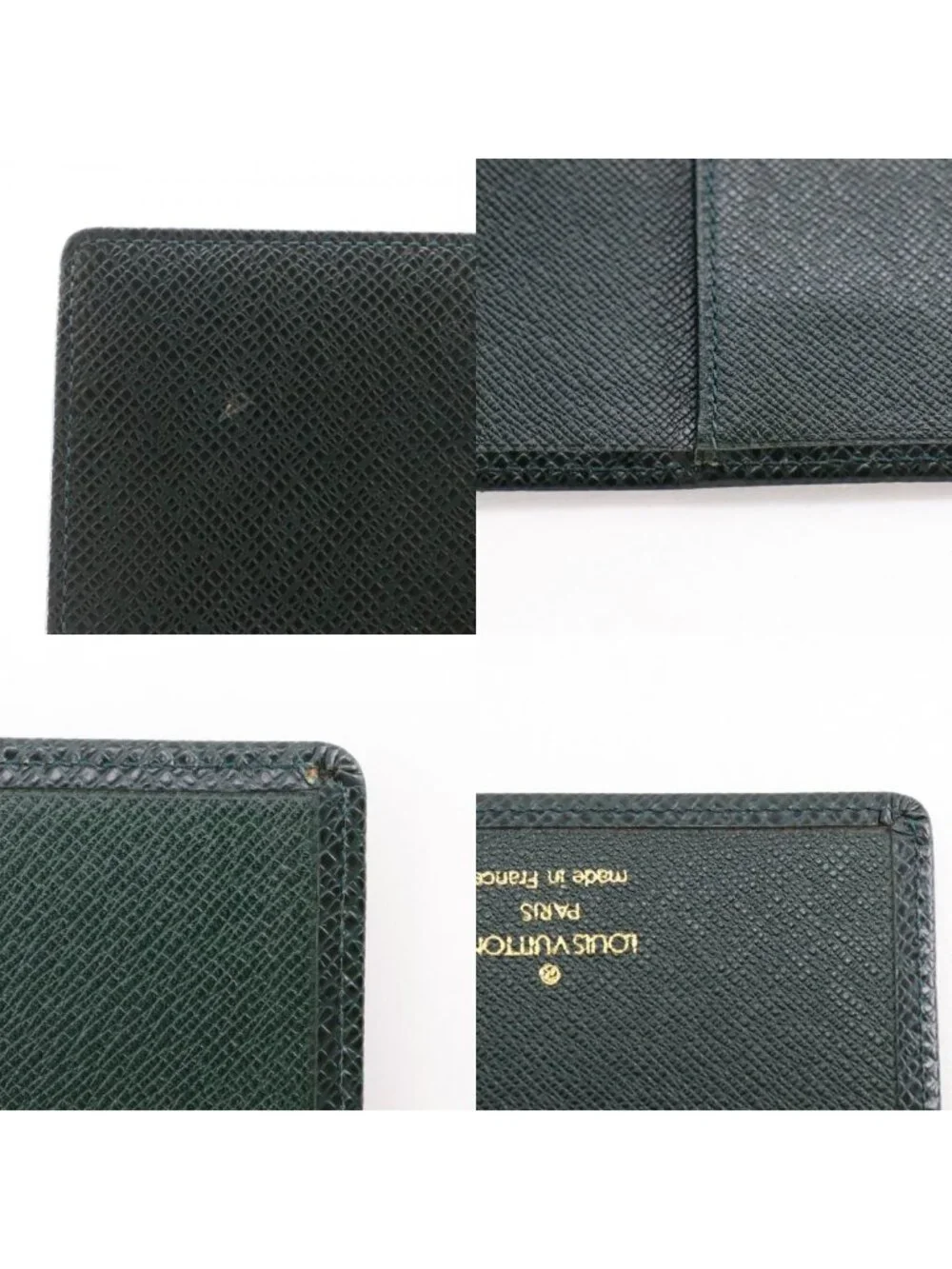 Louis Vuitton Agenda Bureau Notebook Cover Taiga Epi Sear Dark Green